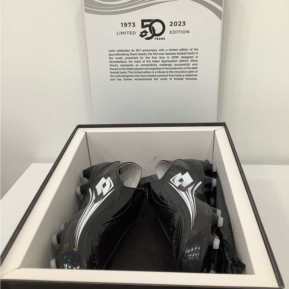 Lotto Zhero Gravity OG 50 Years Men’s FG Slip On Soccer Cleats Black Size 8.5
